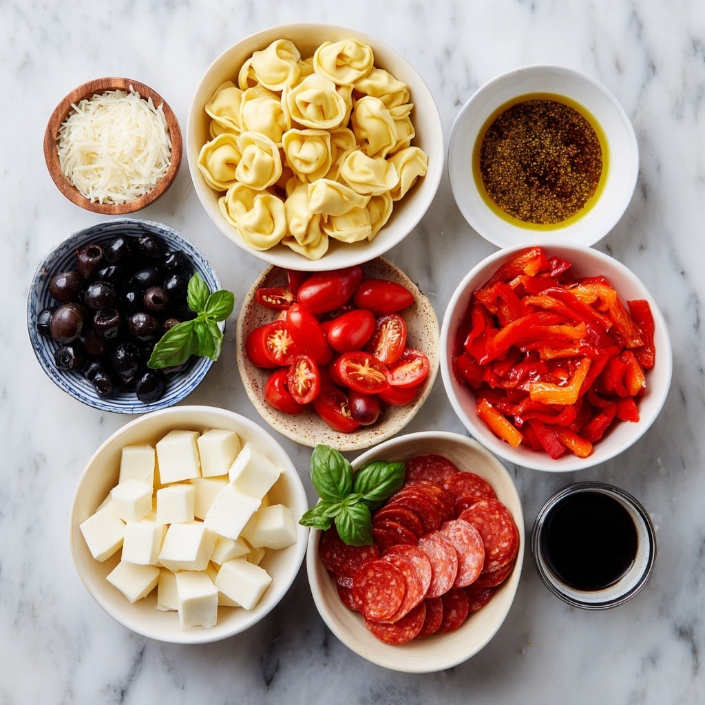 Roasted Red Pepper and Parmesan Tortellini Salad Recipe - Recipe Image