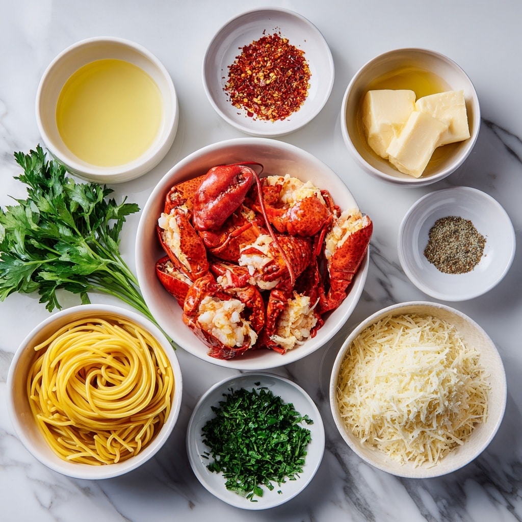 Lobster Bucatini with Garlic, White Wine, and Parmesan Recipe - Recipe Image
