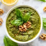Easy Vegan Walnut Pesto with Basil Recipe