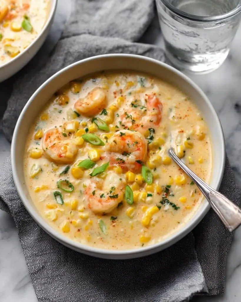 Creamy Shrimp and Corn Soup with a Spicy Twist Recipe