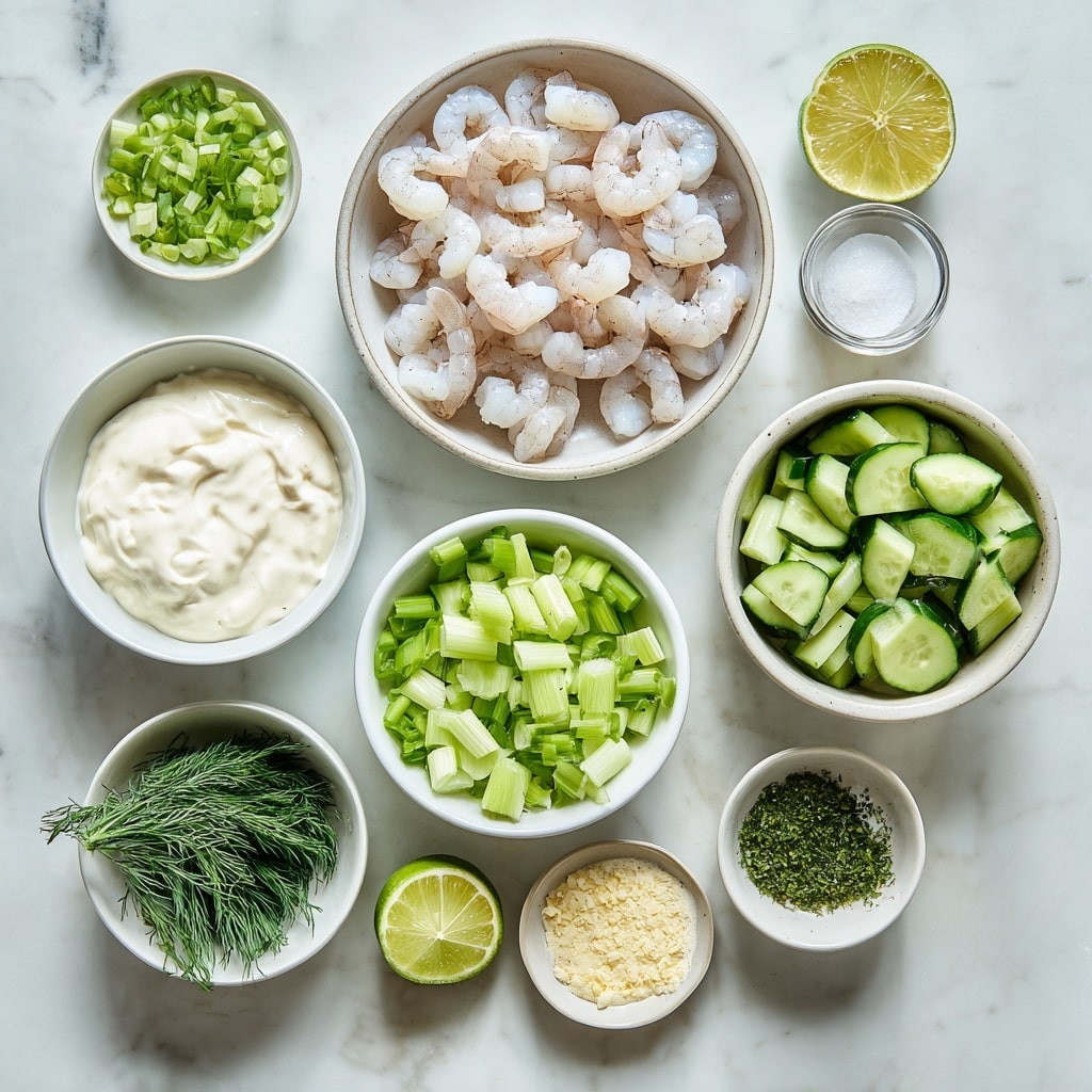Fresh and Zesty Cucumber Shrimp Salad Recipe - Recipe Image
