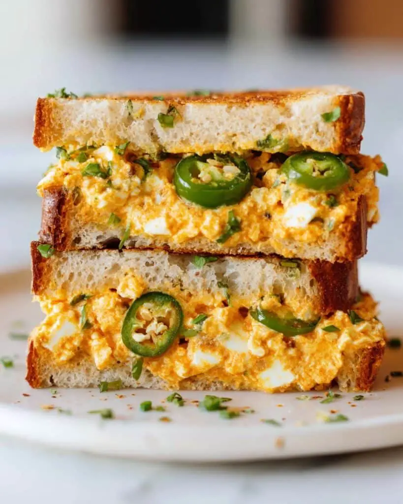 Crispy Egg Salad with Mozzarella and Sriracha Recipe
