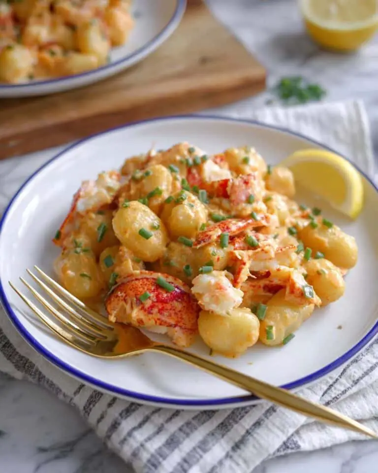 Lobster Gnocchi with Tomato Cream Sauce Recipe