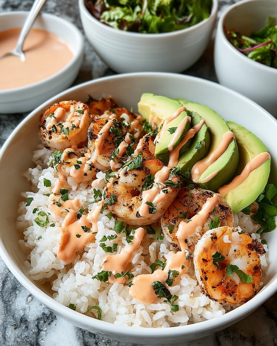 Shrimp Rice Bowls with Spicy Mayo Recipe - Recipe Image