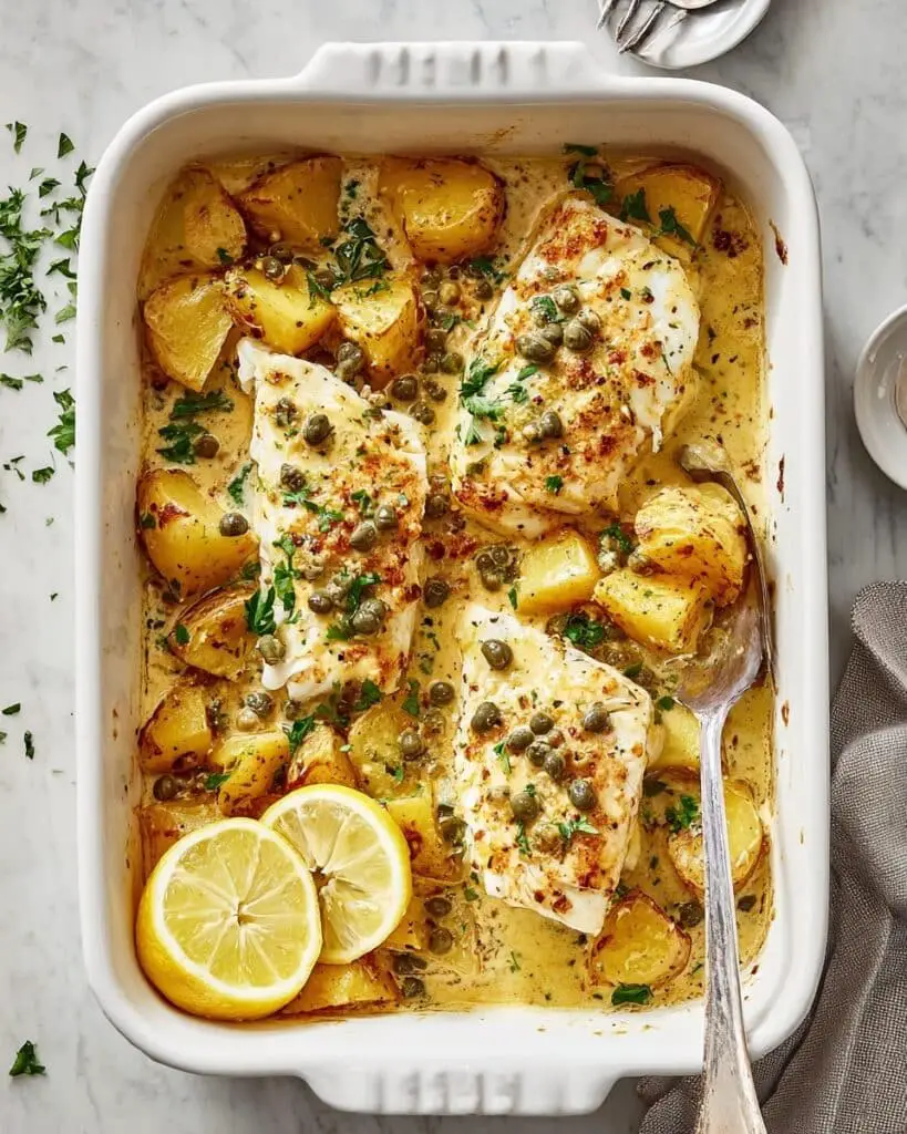 Cod & Potatoes in Rosemary Cream Sauce Recipe