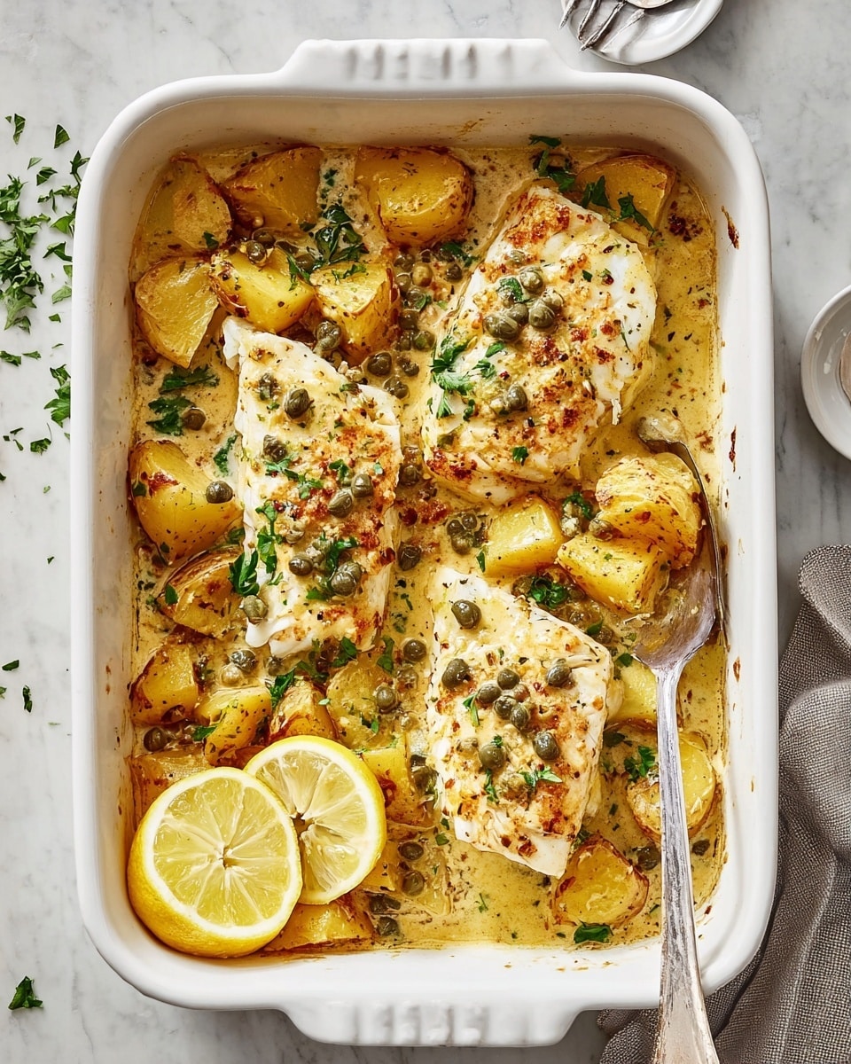 Cod & Potatoes in Rosemary Cream Sauce Recipe