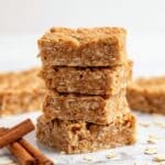 3 Ingredient Cinnamon Apple Oatmeal Bars Recipe