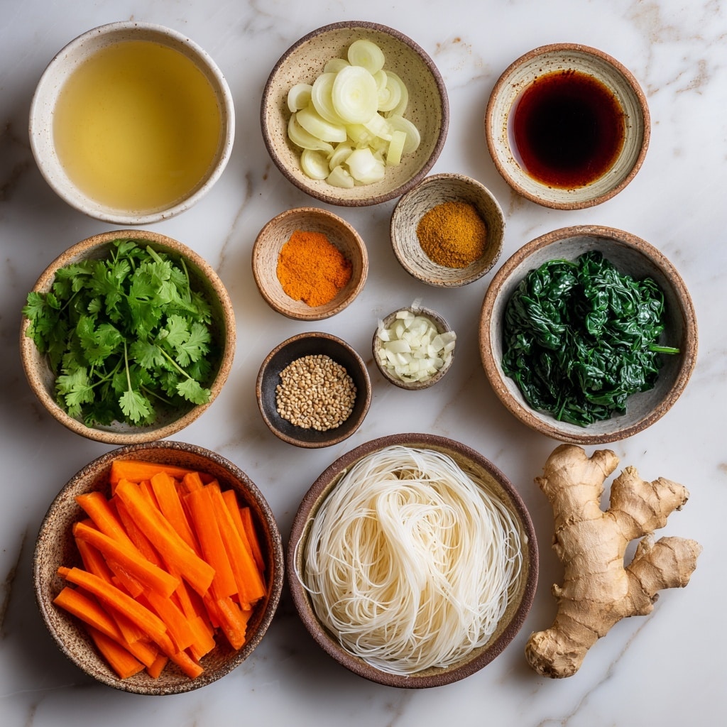 Healing Ginger Garlic Broth with Rice Noodles Recipe - Recipe Image