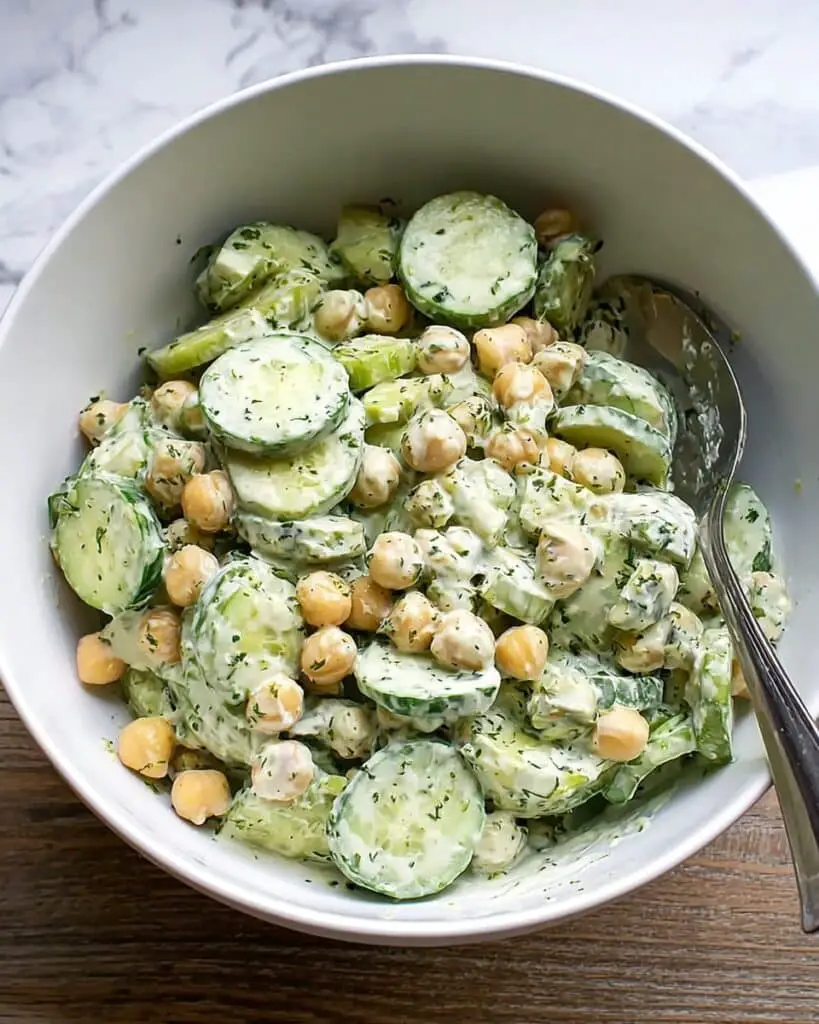 Cucumber Chickpea Dill Salad Recipe