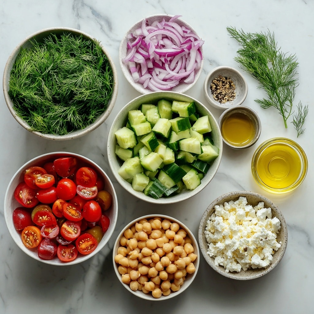 Cucumber Chickpea Dill Salad Recipe - Recipe Image