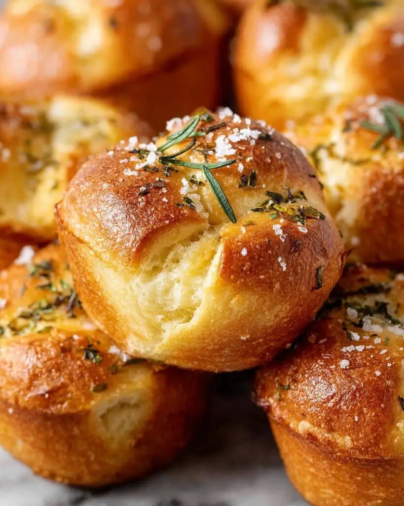 Easy Garlic Rosemary Focaccia Muffins Recipe