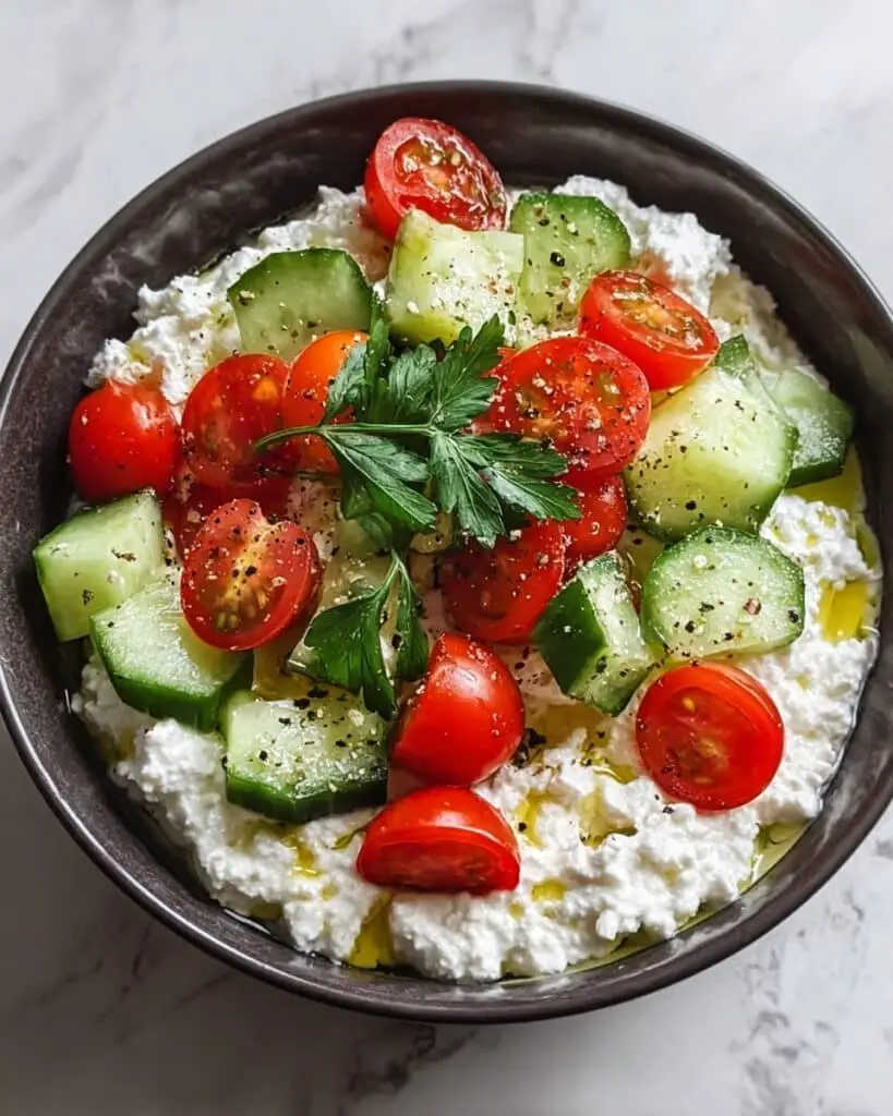 Tomato & Cucumber Cottage Cheese Delight Recipe