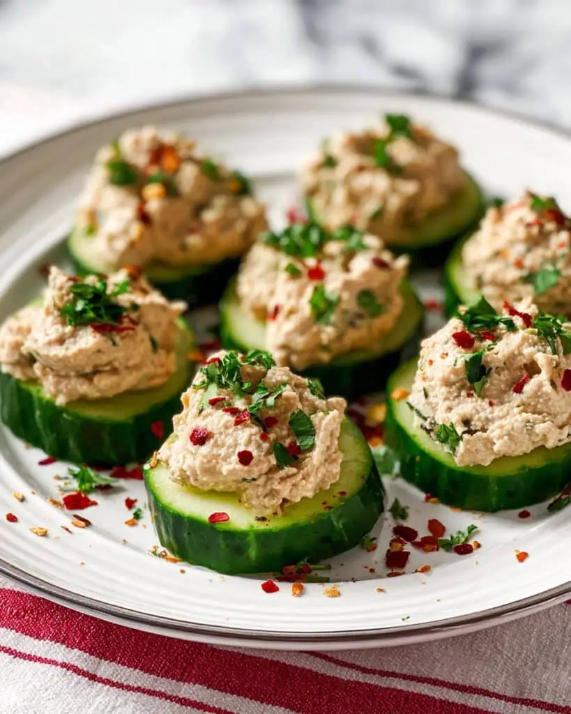 Keto Cucumber Bites with Tuna Recipe