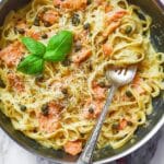 Smoked Salmon Fettuccine with Creamy Parmesan Sauce Recipe