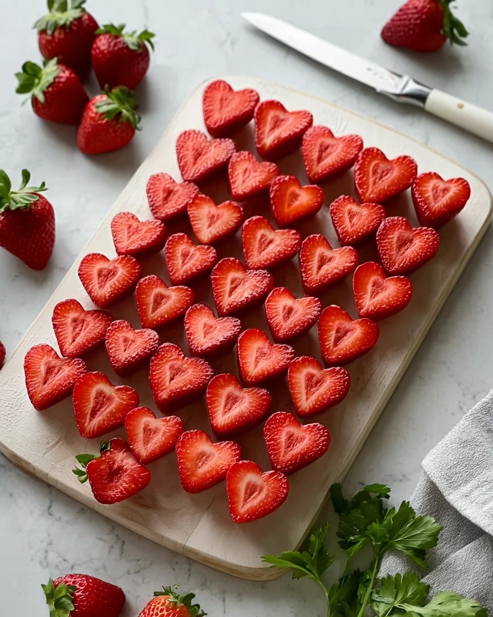 The dish shows a fresh salad arranged on a white plate with layers of green leafy lettuce forming the base. On top, there are sliced strawberries with a bright red color, some whole pecans with a brown, wrinkled texture, and dollops of white creamy cheese scattered evenly around the plate. The center has two heart-shaped red pieces that look glossy and smooth. The background is a soft white marbled surface with dim lighting and blurred wine glasses holding red wine. Photo taken with an iphone --ar 4:5 --v 7