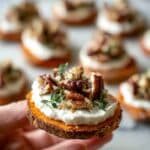 Sweet Potato Slices with Whipped Ricotta, Pecan & Date Topping Recipe