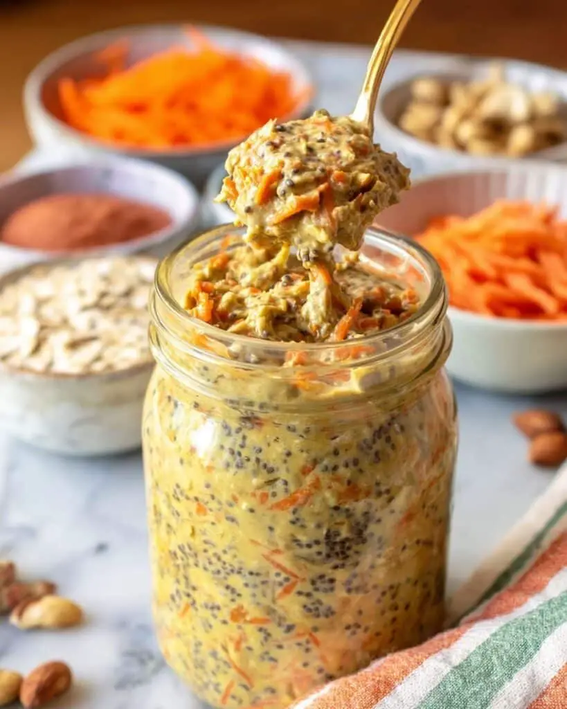 Carrot Cake Overnight Oats Recipe