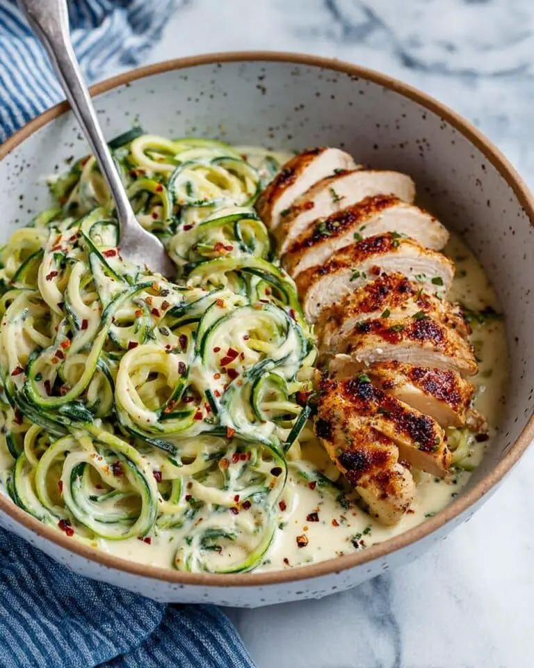 Zucchini Noodle Chicken Alfredo Recipe