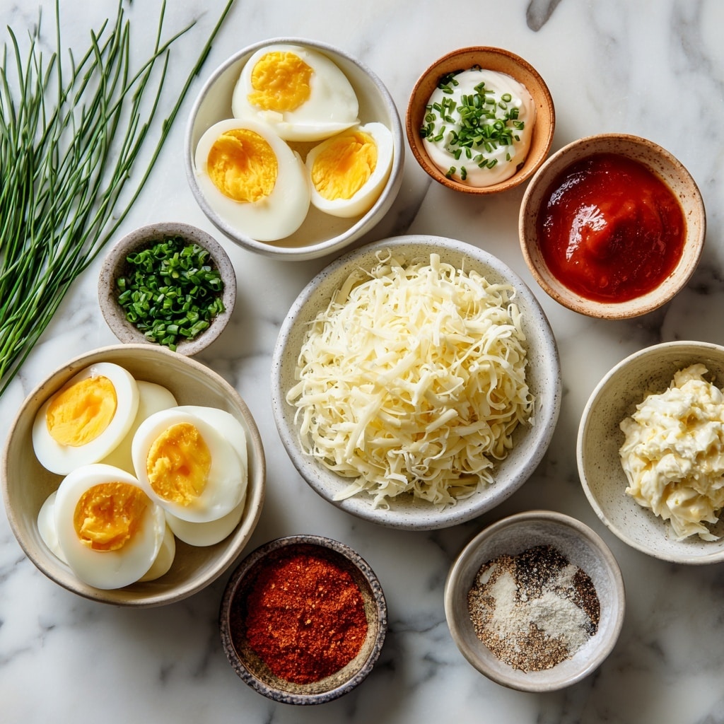 Crispy Egg Salad with Mozzarella and Sriracha Recipe - Recipe Image