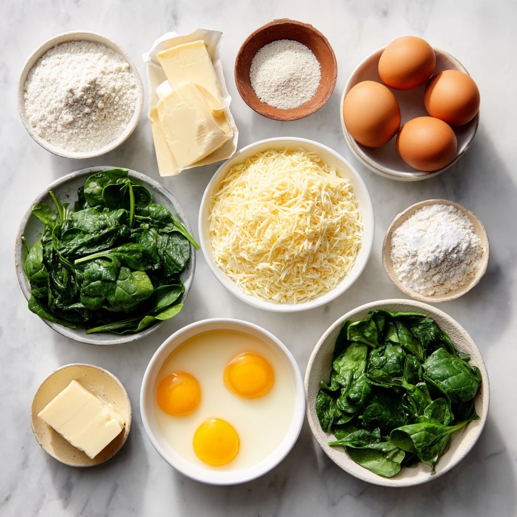 A fluffy golden-brown egg souffle sits in a white bowl, its puffed edges curling unevenly around the middle which shows a creamy yellow egg mixture mixed with small pieces of green spinach and bits of red tomato. The souffle has a light, airy texture with some browning on the raised parts, giving a warm and inviting look. The background has a white marbled texture with another souffle softly blurred in the top left corner, hinting at a cozy setting. photo taken with an iphone --ar 4:5 --v 7