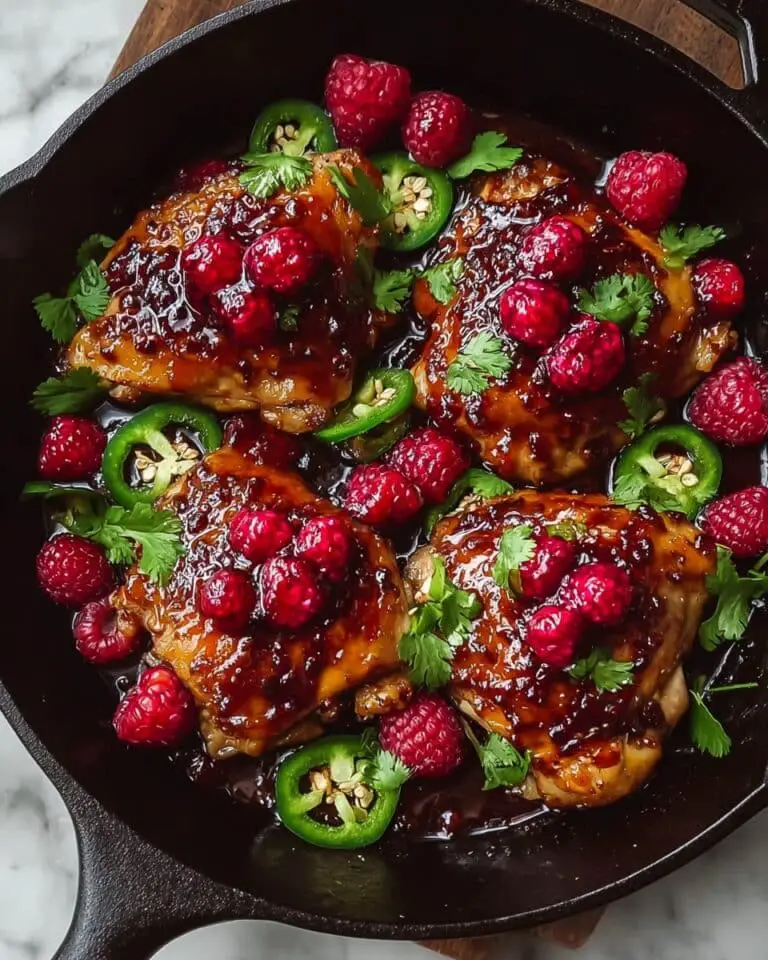 Sweet and Spicy Jalapeno Raspberry Chicken in Just 25 Minutes Recipe
