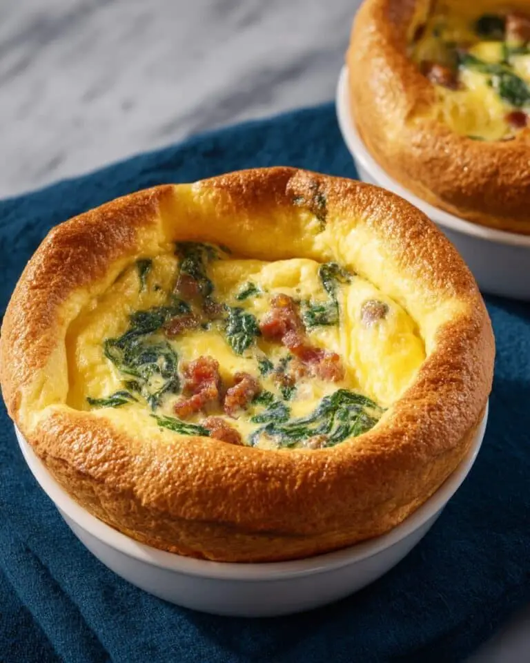 Fluffy Spinach and Cheese Egg Soufflé Recipe
