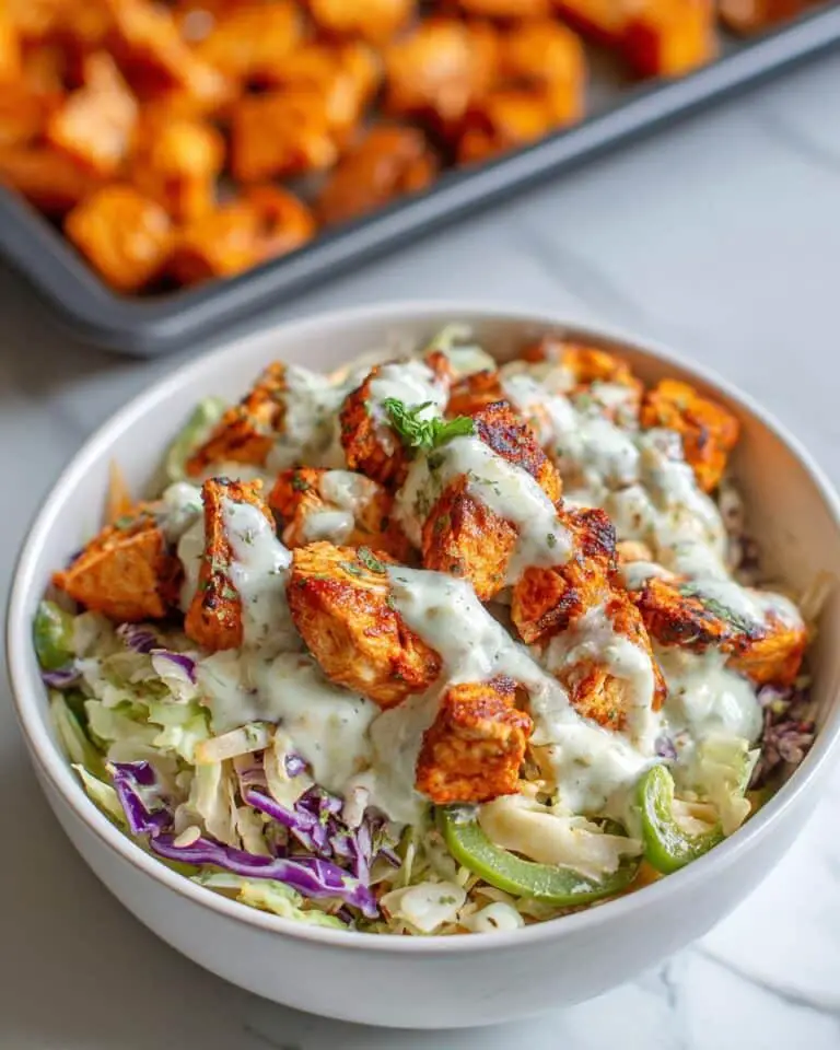 Amazing Sheet Pan Buffalo Chicken and Sweet Potato Bowls Recipe