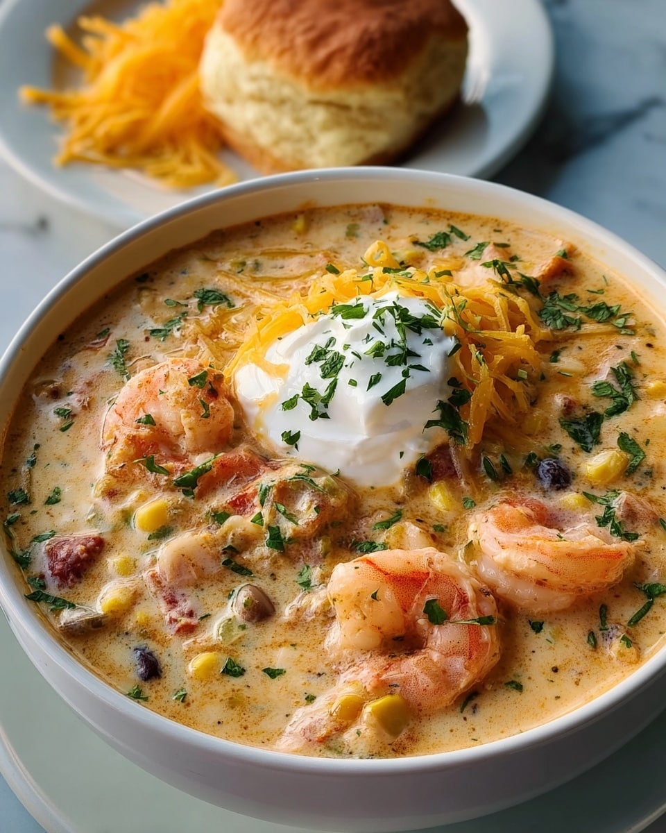 Easy Creamy Seafood and Shrimp Chili Recipe - Recipe Image