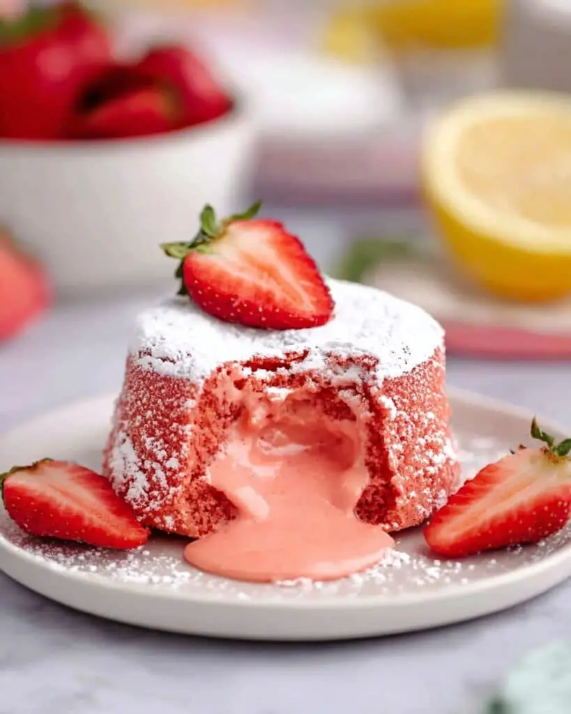 Strawberry Lava Cakes Recipe