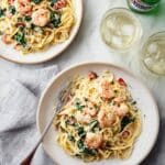 Creamy Tuscan Shrimp Linguine Recipe