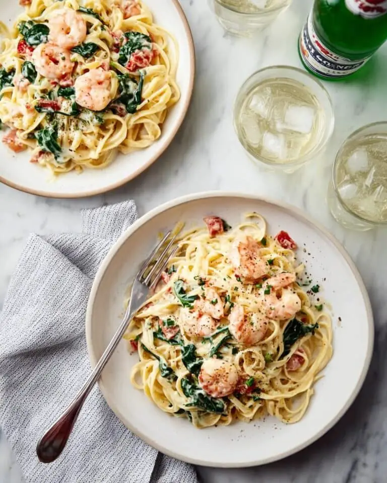 Creamy Tuscan Shrimp Linguine Recipe