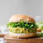 Smashed Chickpea Avocado Dill Pickle Sandwiches Recipe