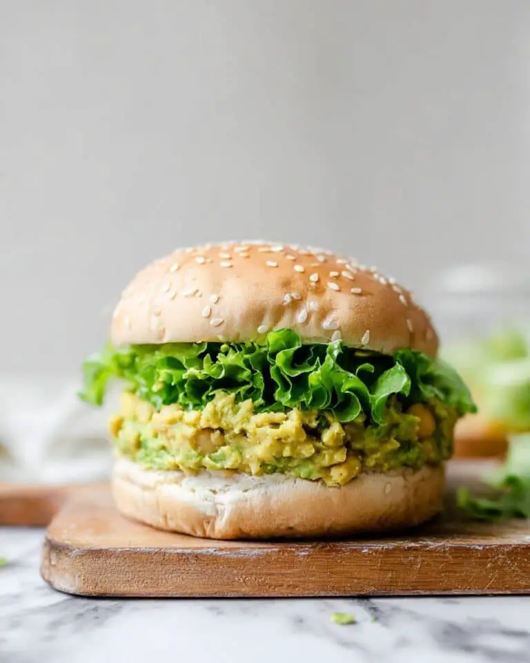 Smashed Chickpea Avocado Dill Pickle Sandwiches Recipe
