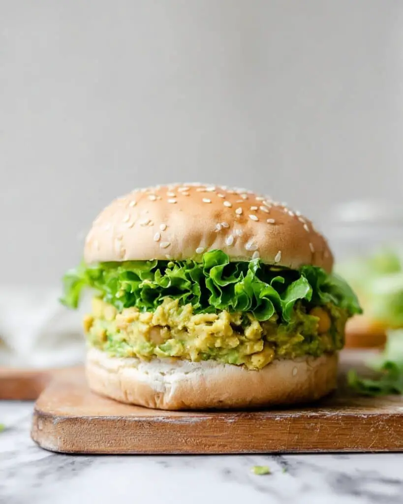 Smashed Chickpea Avocado Dill Pickle Sandwiches Recipe