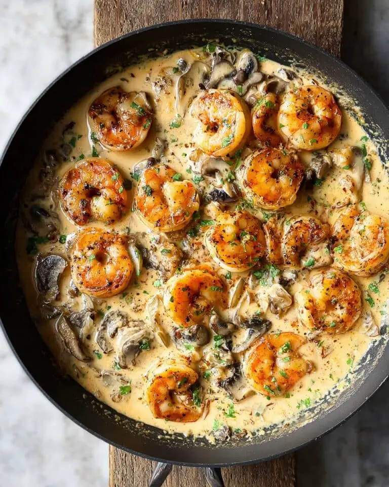 Creamy Mushroom Shrimp Recipe