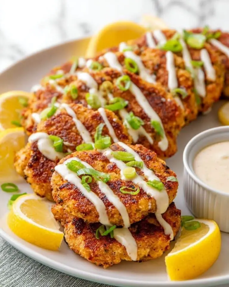 Air Fryer Buffalo Chicken Patties with Spicy Ranch Recipe