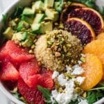 Arugula Quinoa Salad with Citrus, Feta, and Toasted Pistachios Recipe