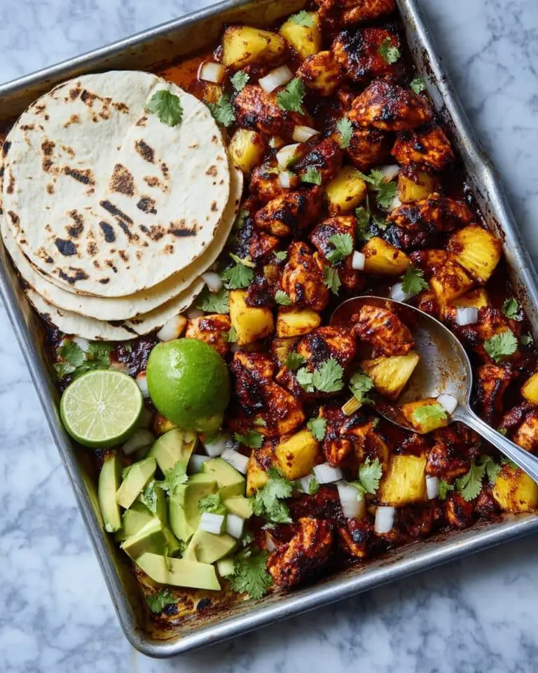 One Pan Chicken and Pineapple Tacos Recipe