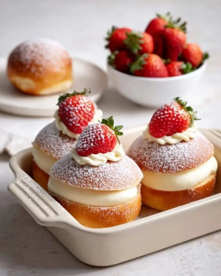 Strawberry Cheesecake Stuffed Donuts Recipe