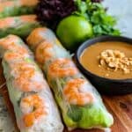 Thai Shrimp Rolls with Peanut Sauce Recipe