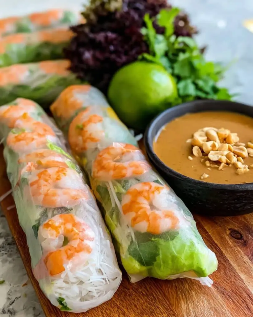 Thai Shrimp Rolls with Peanut Sauce Recipe