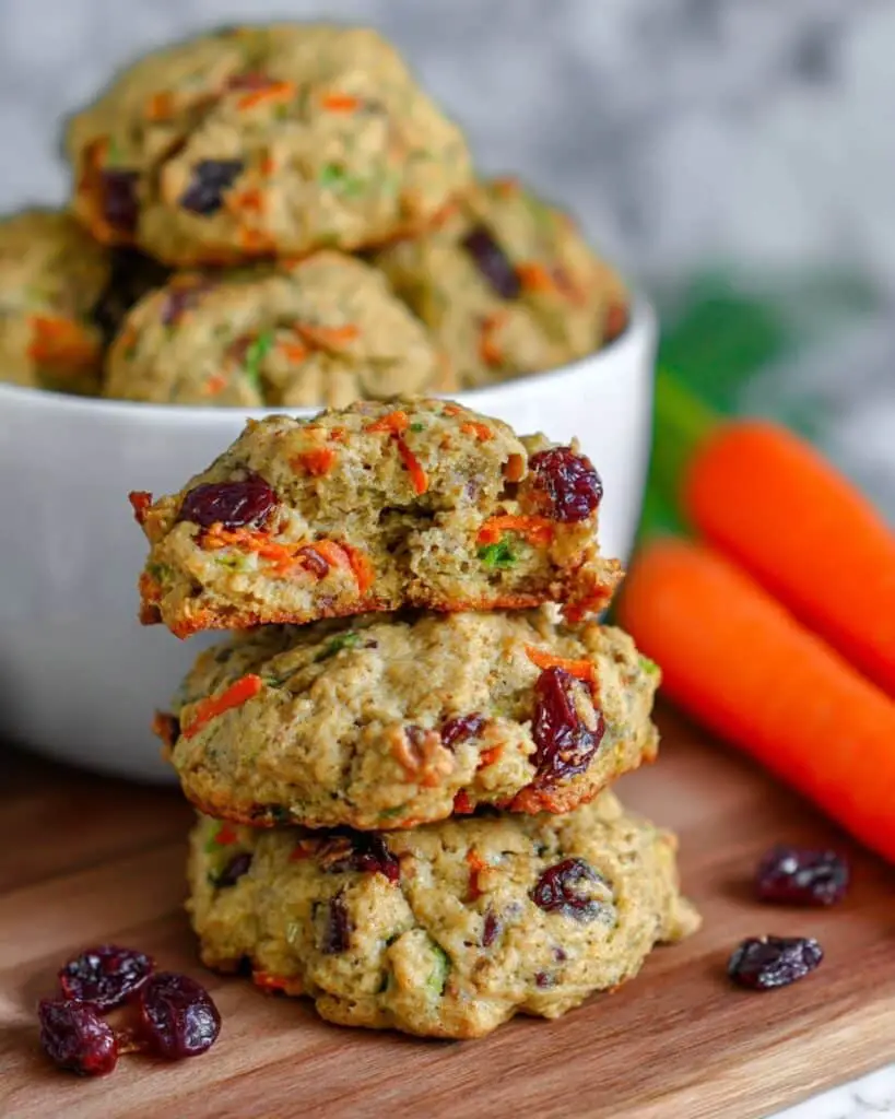 Zucchini Cookies with Carrots, Coconut, and Cranberries Recipe