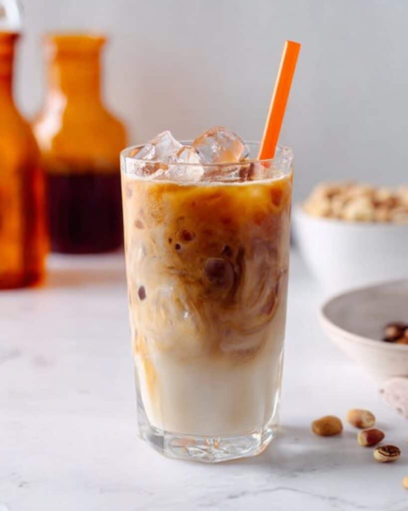 Copycat Starbucks Hazelnut Latte (Hot & Iced!) Recipe