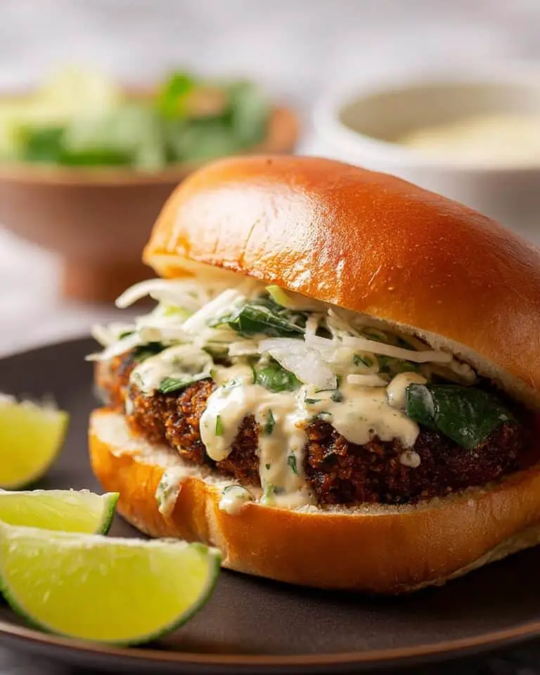 Crispy Cilantro Lime Chicken Sandwich (Air-Fried or Oven Baked) Recipe