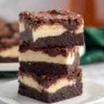 Baileys Irish Cream Brownies with Cheesecake Swirl Recipe