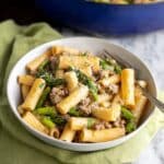 One Pot Caramelized Onion and Sausage Pasta Recipe