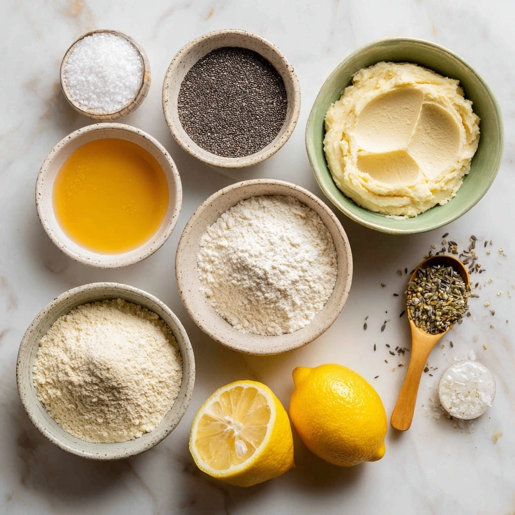 The image shows a stack of three square pieces of yellow cake with small black poppy seeds inside. The top piece has a bite taken out of it, showing the soft inside texture. Each cake piece has a smooth, light cream glaze drizzled on top and slightly dripping down the sides. They are placed on crumpled white parchment paper. More similar cake pieces are scattered in the background on the same parchment. The scene is set on a white marbled surface with a simple light grey background. photo taken with an iphone --ar 4:5 --v 7