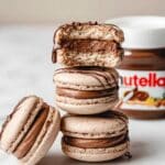 Nutella Macarons with Chocolate Shells and Nutella Milk Chocolate Ganache Recipe