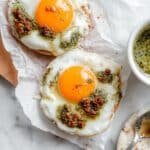Pesto Egg Sandwich with Provolone and Chili Onion Crunch Recipe