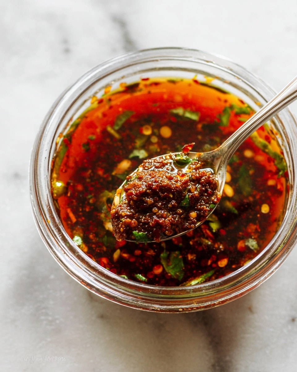 A clear plastic ziplock bag filled with marinated raw chicken pieces. The chicken is coated in a mix of spices and herbs, with visible red chili flakes, chopped green herbs, and orange marinade juice spread unevenly inside the bag. The bag is flat and sealed at the top, placed on a white marbled surface. The marinated chicken pieces show a soft, moist texture with varied shades of pale pink and orange from the spices and marinade photo taken with an iphone --ar 4:5 --v 7
